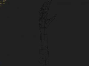 low poly 3d monster - ghostly hand 3D Model