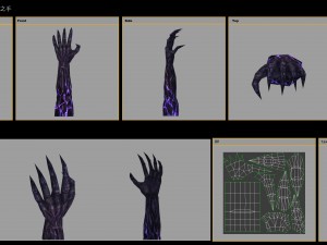 low poly 3d monster - ghostly hand 3D Модель