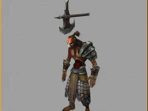 low poly 3d monster - ghost death 3D Model