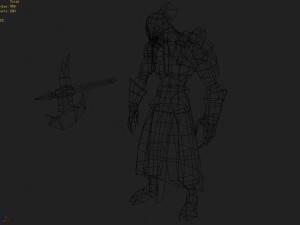 low poly 3d monster - ghost death 3D Model