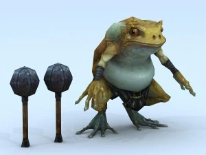 low poly 3d monster - toad jing 3D Model