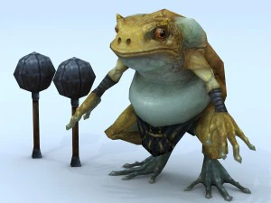 low poly 3d monster - toad jing 3D Model