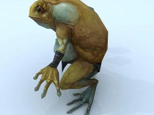 low poly 3d monster - toad jing 3D Model