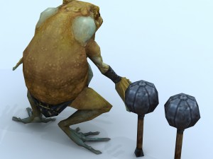 low poly 3d monster - toad jing 3D-Modell