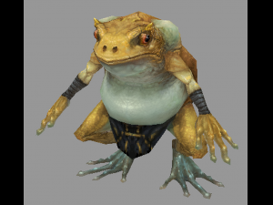 low poly 3d monster - toad jing 3D-Modell