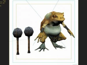 low poly 3d monster - toad jing 3D Model