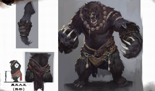 low poly 3d monster - black wind king bear 3D 모델 .c4d .max .obj .3ds .fbx .stl .blend 