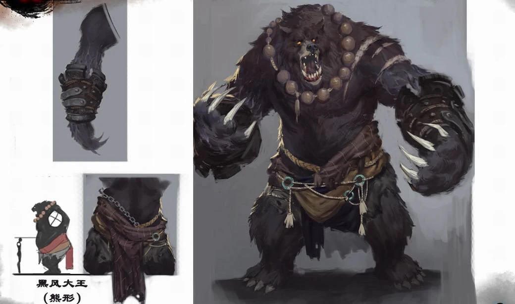 low poly 3d monster - black wind king bear 3D Model .c4d .max .obj .3ds .fbx .stl .blend 