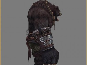 low poly 3d monster - black wind king bear 3D 모델