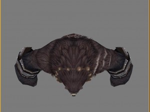 low poly 3d monster - black wind king bear 3D 모델