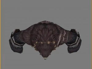 low poly 3d monster - black wind king bear 3D Model