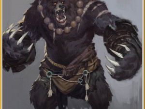 low poly 3d monster - black wind king bear 3D 모델