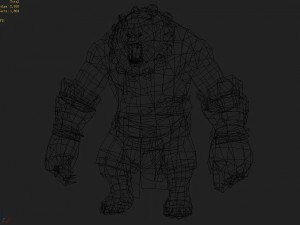 low poly 3d monster - black wind king bear 3D 모델
