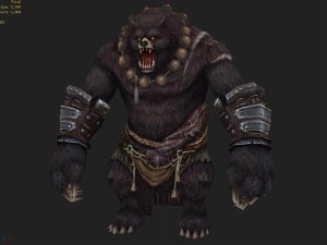 low poly 3d monster - black wind king bear 3D 모델