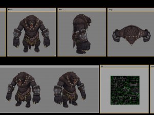 low poly 3d monster - black wind king bear 3D 모델