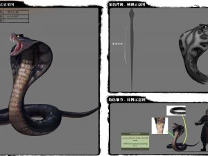 monster 3d poli rendah - ular angin hitam Model 3D