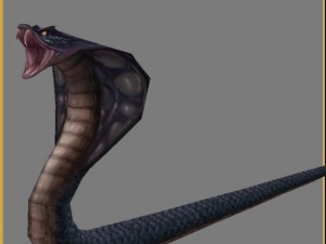 low poly 3d monster - blackwind serpent Modelo 3D