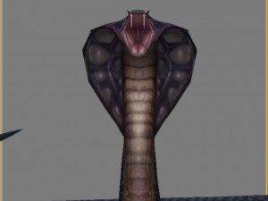 low poly 3d monster - blackwind serpent Modelo 3D