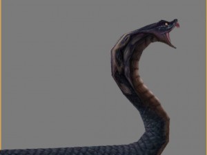 low poly 3d monster - blackwind serpent Modelo 3D