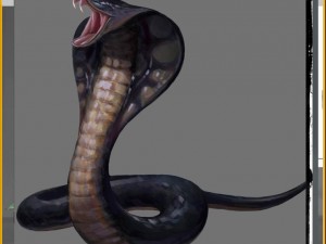 low poly 3d monster - blackwind serpent Modelo 3D