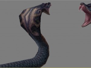 low poly 3d monster - blackwind serpent Modelo 3D