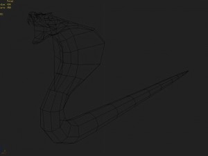 low poly 3d monster - blackwind serpent Modelo 3D