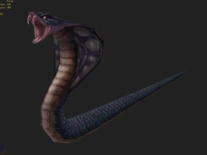 low poly 3d monster - blackwind serpent Modelo 3D