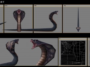 low poly 3d monster - blackwind serpent Modelo 3D