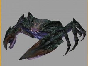 low poly 3d monster - black reef crab 3D 모델