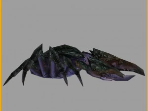 low poly 3d monster - black reef crab 3D Model