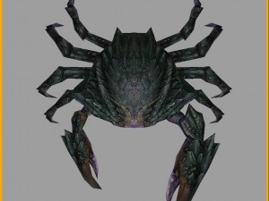 low poly 3d monster - black reef crab 3D 모델