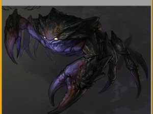 low poly 3d monster - black reef crab 3D 모델