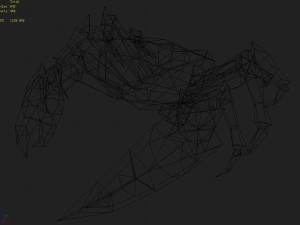 low poly 3d monster - black reef crab 3D 모델