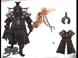 low poly 3d monster - black capricorn 3Dモデル
