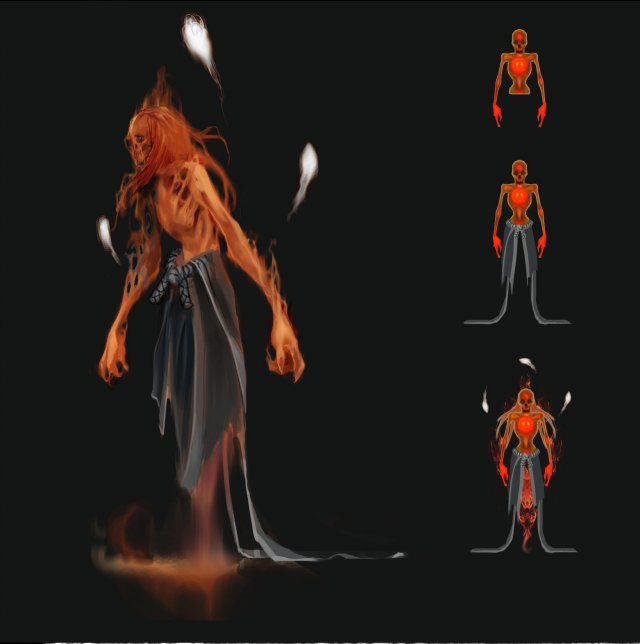 low poly 3d monster - red ghost 3D Model .c4d .max .obj .3ds .fbx .stl .blend 