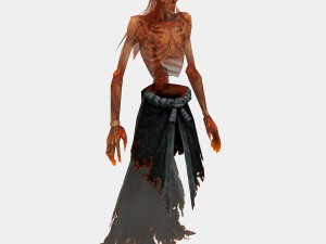low poly 3d monster - red ghost 3D Model