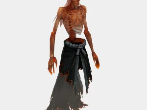 low poly 3d monster - red ghost 3D Model
