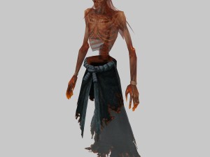 low poly 3d monster - red ghost 3D Model