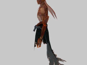 low poly 3d monster - red ghost 3D Model