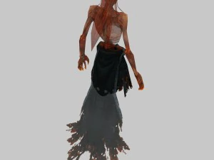 low poly 3d monster - red ghost 3D Model