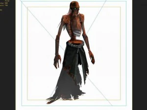 low poly 3d monster - red ghost 3D Model