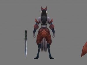 low poly 3d monster - lady of the fox 3D Модель