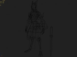 low poly 3d monster - lady of the fox 3D Модель
