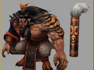 low poly 3d monster - tigers 3D Model