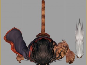 low poly 3d monster - tigers 3D Модель