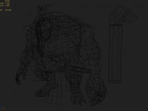 low poly 3d monster - tigers 3D Model