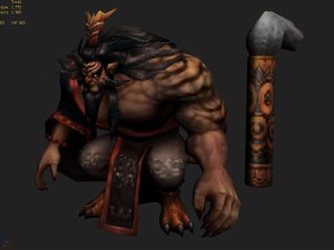 low poly 3d monster - tigers 3D Модель