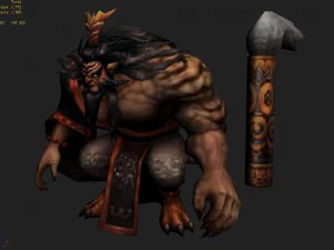 low poly 3d monster - tigers 3D Model