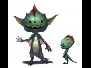 low poly 3d monster - flowerboy 01 3D 모델