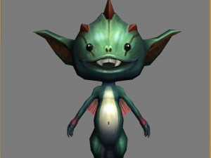 low poly 3d monster - flowerboy 01 Model 3D